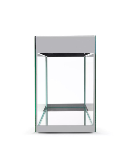 Aquael - Glossy Cube LED Day&Night 2.0 Gris laqué aquarium équipé
