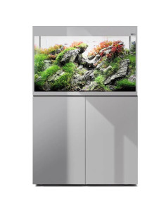 Aquael - Glossy 80 LED Day&Night 2.0 Gris laqué aquarium... 2