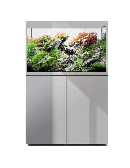 Aquael - Glossy 100 LED Day&Night 2.0 Gris laqué aquarium équipé