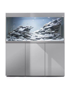 Aquael - Glossy 120 LED Day&Night 2.0 Gris laqué aquarium... 2