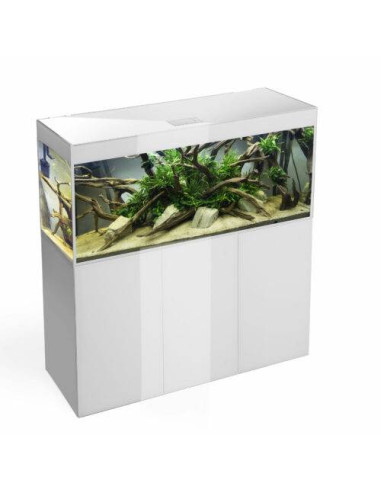 Aquael - Glossy 120 LED Day&Night 2.0 Blanc aquarium équipé