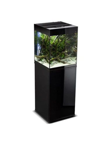 Aquael - Glossy Cube LED Day&Night 2.0 Noir laqué aquarium équipé