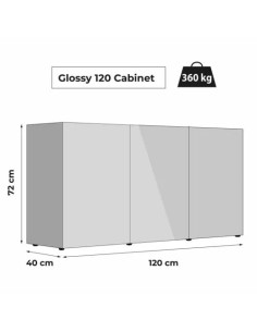 Aquael - Glossy 120 LED Day&Night 2.0 Noir aquarium équipé 2