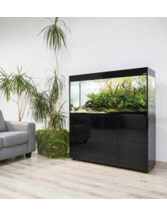 Aquael - Glossy 150 LED Day&Night 2.0 Noir aquarium équipé 2