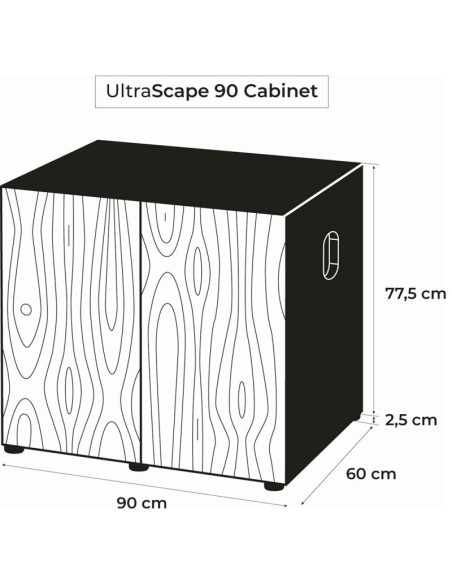 Aquael - Meuble UltraScape 90 Snow 90x60x80H