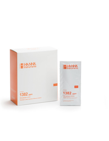 Hanna Instruments - Solution d'étalonnage TDS à 1382 mg/L, 25 sachets de 20 mL