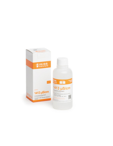 HANNA - Solution d'étalonnage de conductivité à 1413 µS/cm, bouteille 230 mL