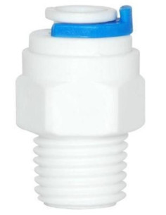 Raccord droit fileté 1/4 osmoseur - 1/4 Tube