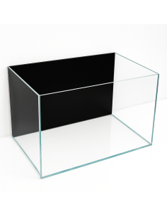 Aquarium 80x45x45H cm Extra Clair avec fond noir 2