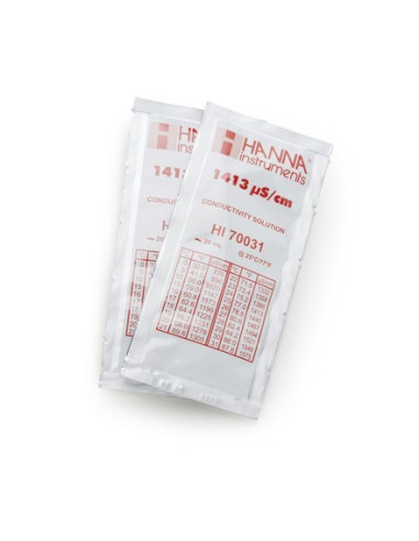Hanna - Solution d'étalonnage de conductivité à 1413 µS/cm - 1 Sachet de 20ml