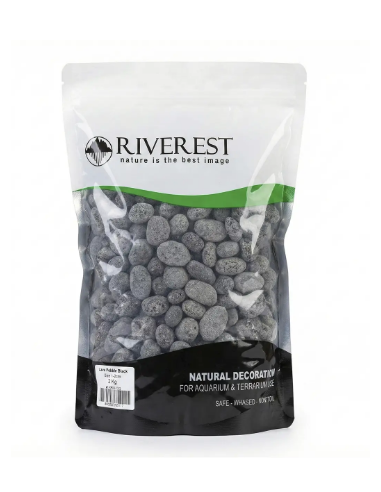 Black Lava Pebble 1-2cm - 2kg