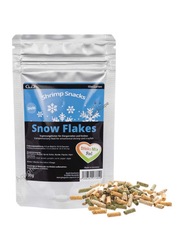 GlasGarten - Shrimp Snack Snow Flakes, Stick Mix 3in1