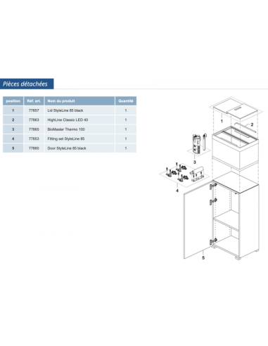Oase - StyleLine 85 Meuble Noir