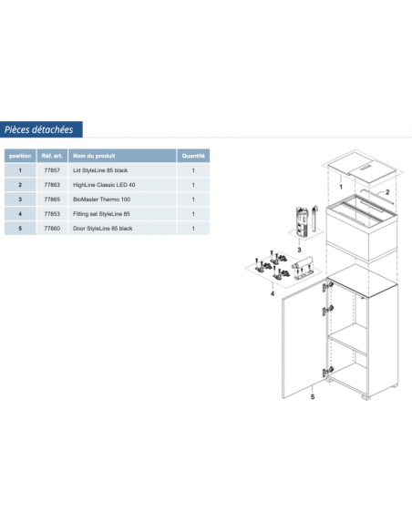 Oase - StyleLine 85 Meuble Noir