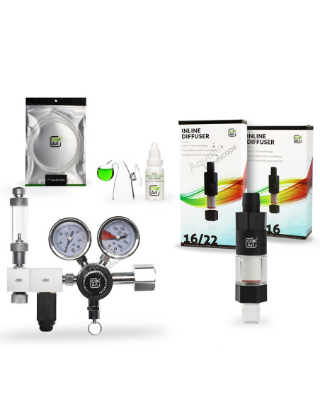 CO2Art - Pack Détendeur série Pro-Elite complet inline 16/22mm