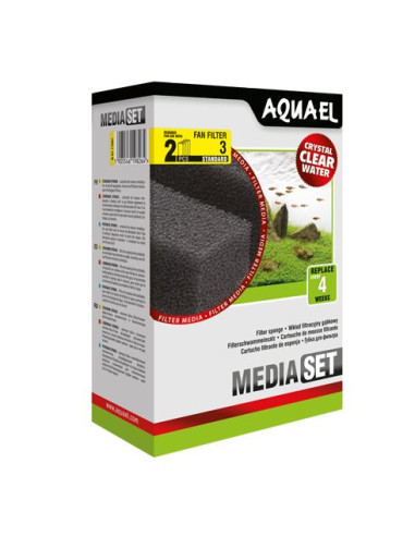 Aquael - Mousse filtrante pour filtre Fan 3 Plus x2