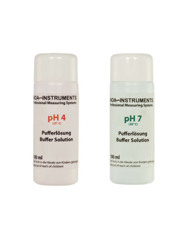 Solutions de Calibrage pH4 et pH7 - 100ml