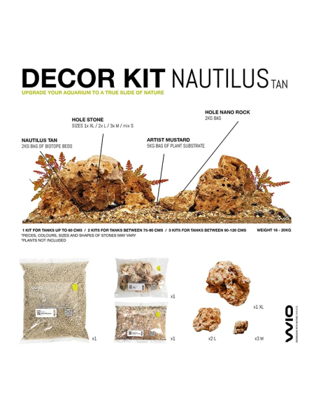 Wio - Nautilus Tanned Decor Kit Aquascaping