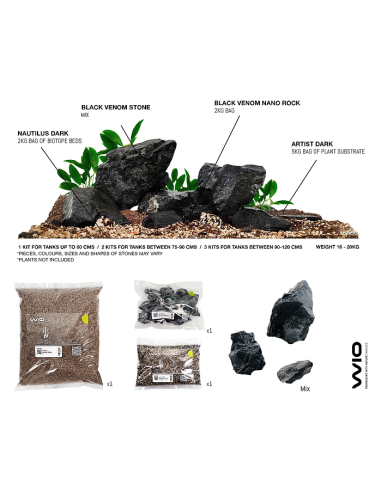 Wio - Nautilus Dark Decor Kit Aquascaping