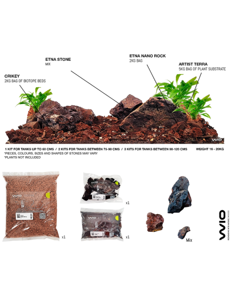 Wio - Crikey Decor Kit complet Aquascaping