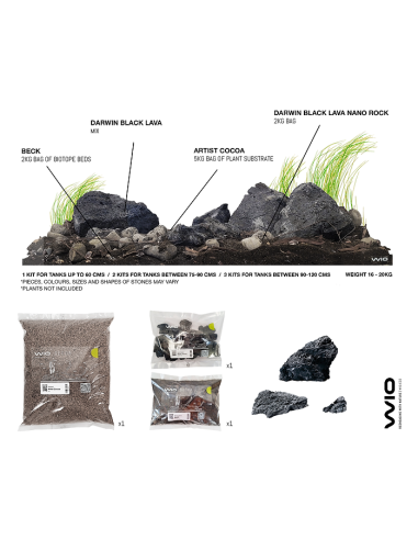 Wio - Beck Decor Kit complet Aquascaping