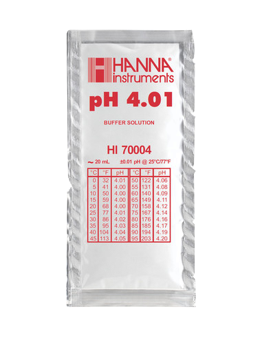 Hanna - Solution tampon pH 4,01 - 1 sachet de 20 mL