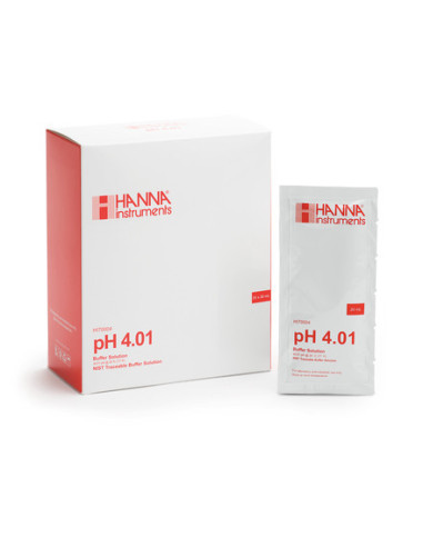Hanna - Solution tampon pH 4,01 - 25 sachet de 20 mL