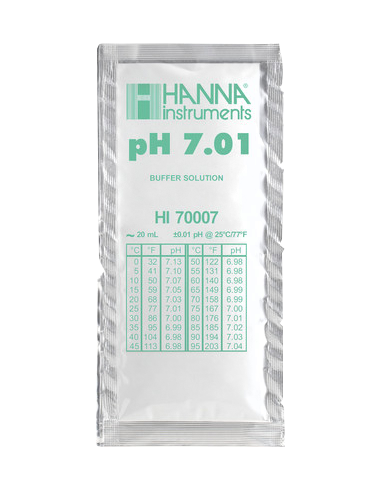 Hanna - Solution tampon pH 7,01 - 25 sachets de...