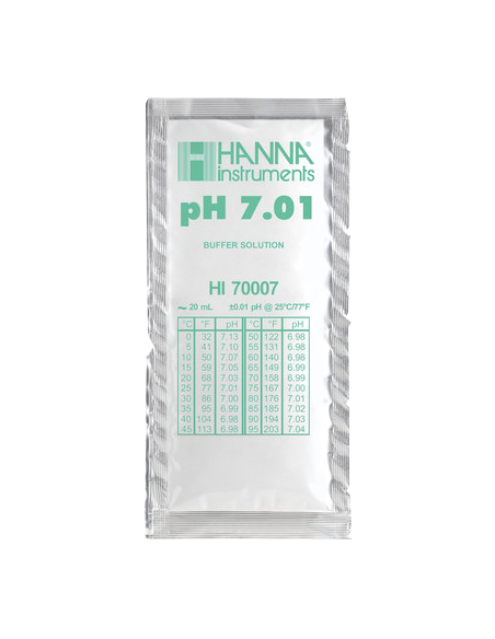 Hanna - Solution tampon pH 7,01 - 25 sachets de 20 mL