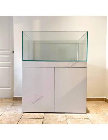 AQL - Set 120cm Meuble Blanc + Aquarium 120x50x45Hcm