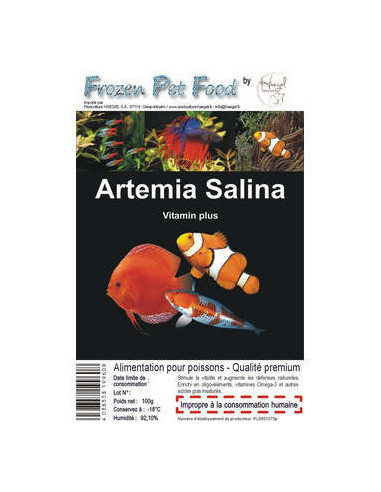 Artemia Salina Congelé - Plaque 500 Grammes